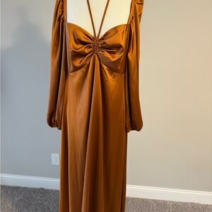 ANTONIO MELANI Copper Long Sleeve Dress- New With Tags